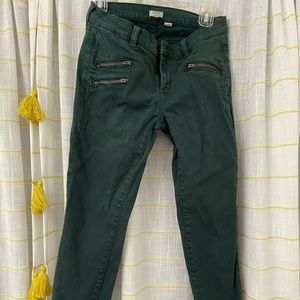 Green J. Crew Skinny Jeans
